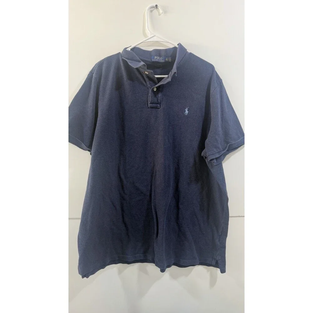 Polo Ralph Lauren XXL Polo Shirt Blue With Blue Pony